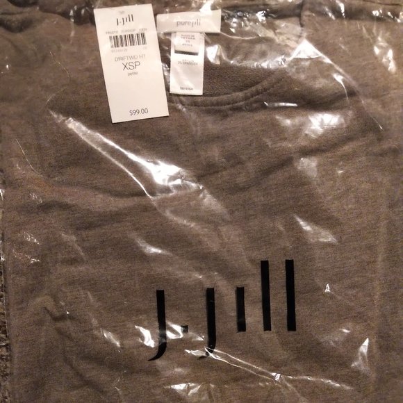 J.Jill Pure Jill Driftwood Heather Poncho pockets XSP NWT sealed fits S/M petite - Picture 7 of 9